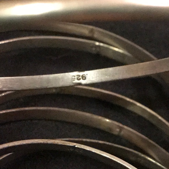 🔥Seven .925 sterling silver bracelets!  Bangles🔥 - Picture 4 of 7